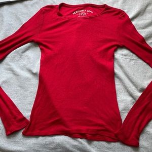 Aeropostale Red Long Sleeve Supersoft Shirt Size M